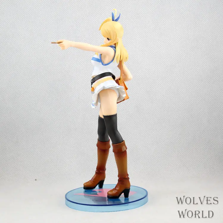 Huong Anime Figure 23 CM Fairy Tail Lucy Heartphilia with white dress PVC Action Collection Model Toy | Игрушки и хобби