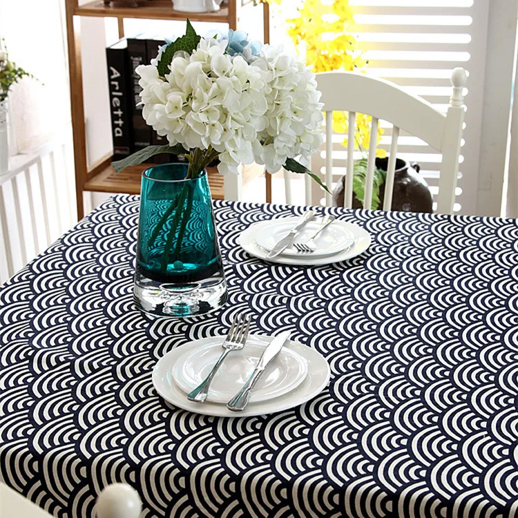 Японский zakka Скатерть льняная кружевная прямоугольная кухонная Крышка для стола