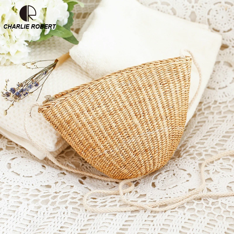 

2019 Straw Bags Women New Summer Rattan Shoulder Bag Handmade Woven Hollow Out Crossbody Bags Beach Bohemia Bali Box