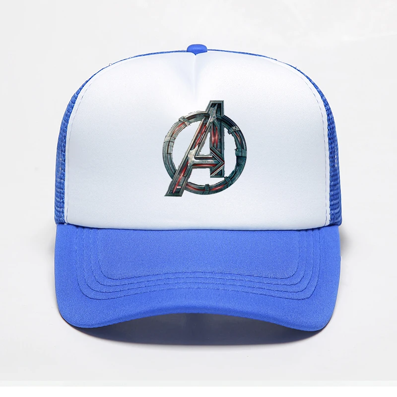 Бренд Marvel Мстители знак бейсбольная кепка с принтом Женская Мужская Летняя Повседневная Кепка Регулируемый головной убор кости бейсболка сетчатая