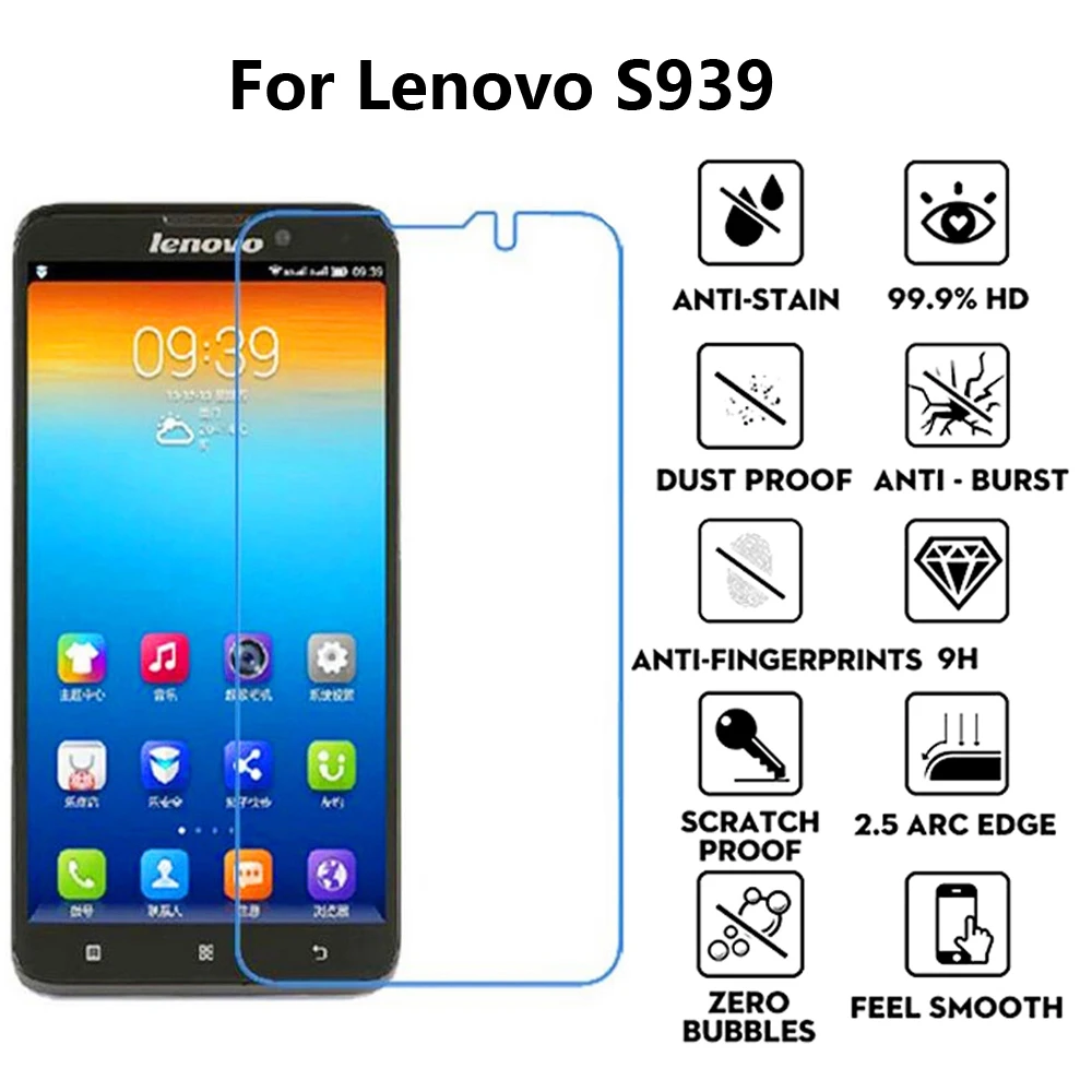 2 шт. Премиум Закаленное стекло пленка для Lenovo S939 Защитная экрана IdeaPhone A938T S 939