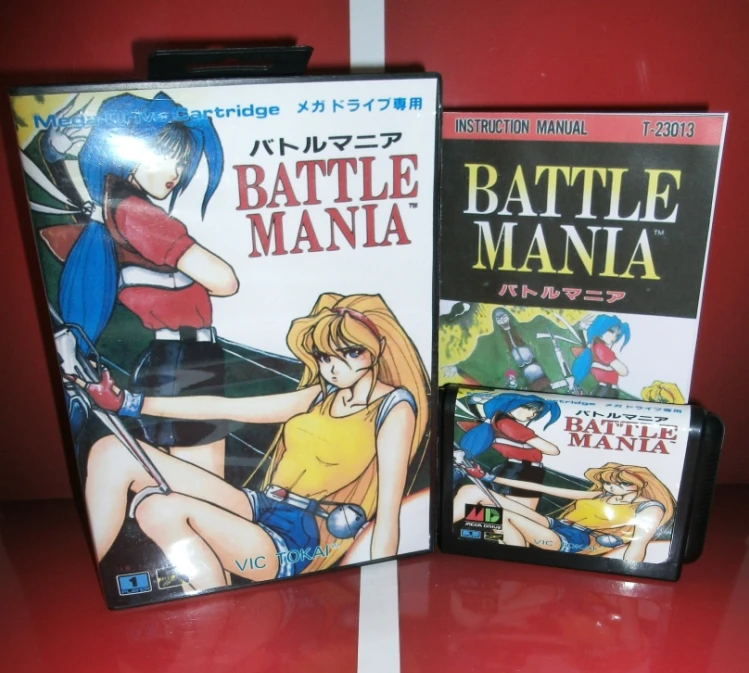 Игровой картридж Battle Mania MD японская крышка с коробкой и руководством для Sega Megadrive