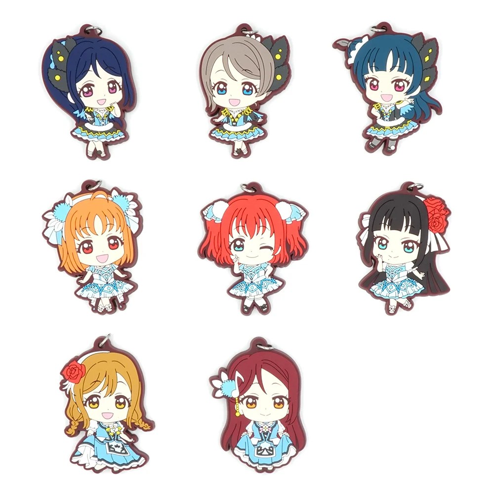 Брелок для ключей Love Live Lovelive Sunshine Aqours из аниме кэнан Chika Yoshiko Ruby Dia Hanamaru Kunikida OST