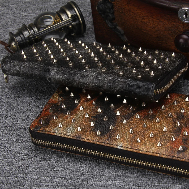 Модный женский кошелек из натуральной кожи Длинный на молнии для мобильного