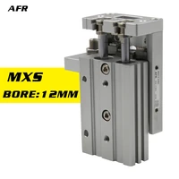 smc type double acting bore 12mm slide guide cylinder mxs12 10 mxs12 20 mxs12 30 mxs12 40 mxs12 50 pneumatic air cylinder