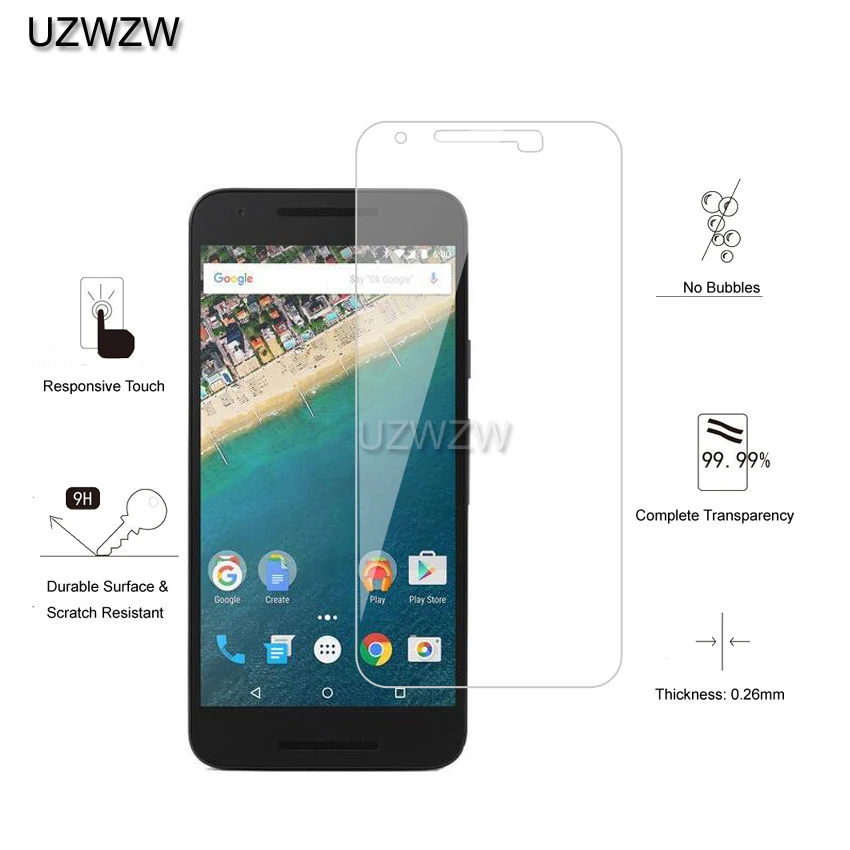 2 шт для Google Nexus 5X0,26 мм 2.5D Закаленное стекло Защитная стеклянная пленка для экрана для LG Nexus 5X стекло