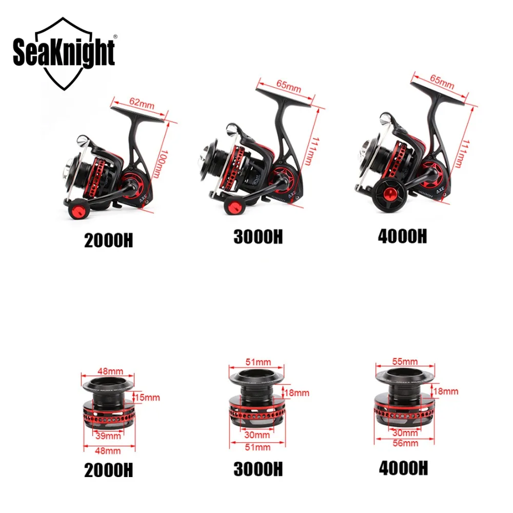 SeaKnight AXE 2000H 3000H 4000H спиннинговая катушка 6 2: 1 полностью металлический корпус