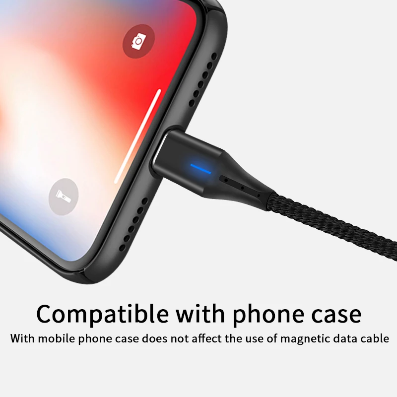 SUNPHG мобильного телефона 3A Магнитный кабель Зарядное устройство 2 м микро Тип usb C кабель для передачи данных для iPhone x samsung S8 S9 huawei Быстрая зарядка 3,0