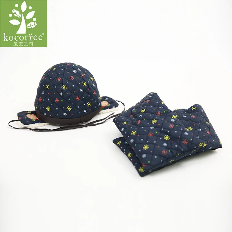 navy blue Kocotree/зимний шарф, шапка, комплект для мальчиков и девочек, модная детская шапка, уличные теплые ветрозащитные шляпы, высокое качество, Детский комплект из шапки и шарфа - Цвет: navy blue