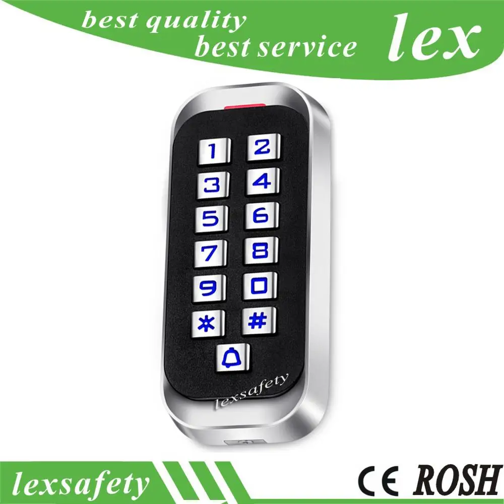 

Alloy Waterproof Metal Case Outdoor Door 125kHz Proximity Card Standalone Access Control Reader