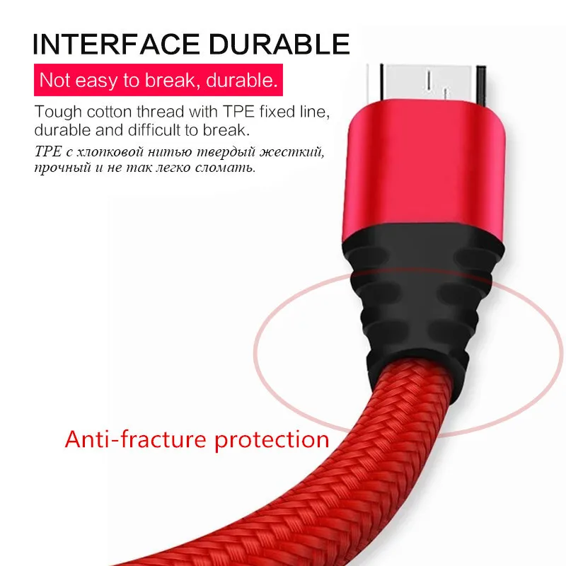 Micro type c нейлоновый Плетеный Быстрый usb кабель для передачи данных Xiaomi Redmi note 4 4A 4X5 5A
