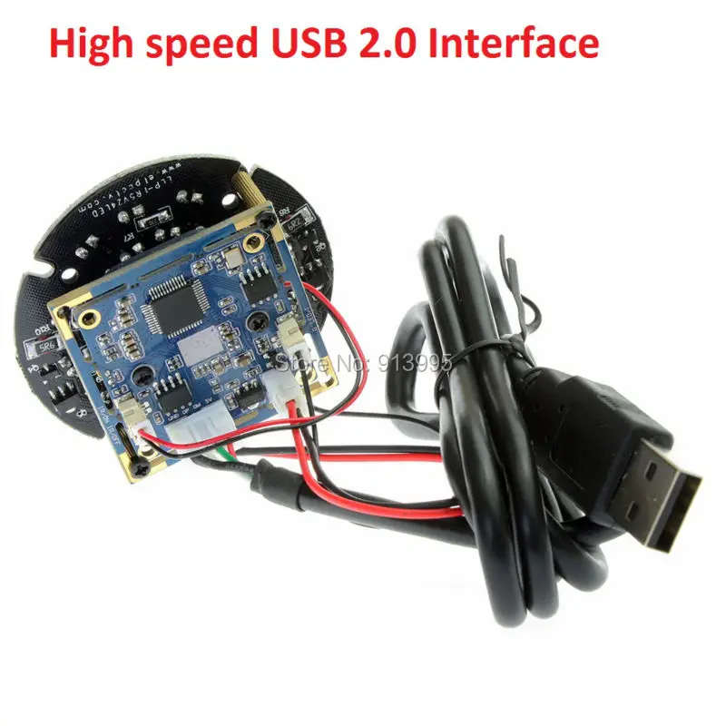 720p CMOS OV9712 MJPEG 30fps 12 мм объектив IR cut светодиодный светодиодная плата CCTV mini usb ir