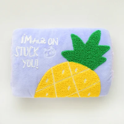 

Free shipping cartoon pineapple pattern warm hands plush hot water bag charging electric hot water bag