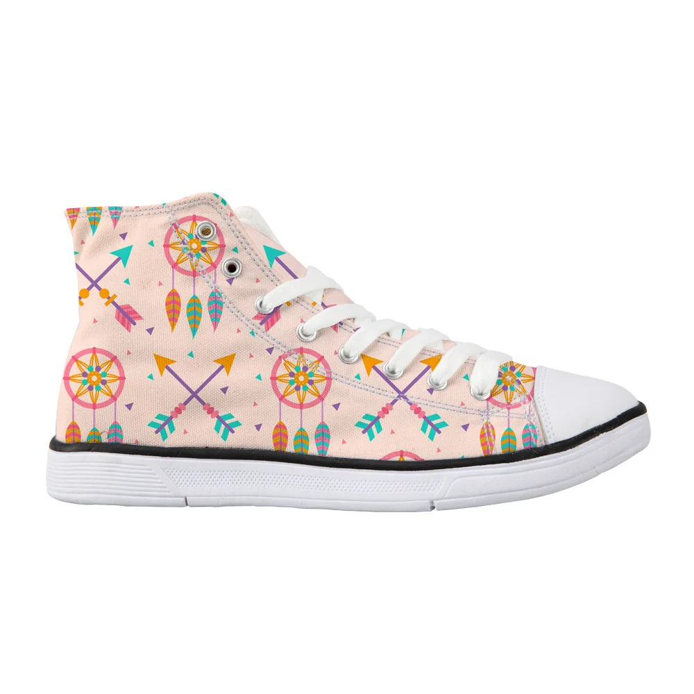 WHEREISART/Модная парусиновая обувь с высоким берцем в стиле хиппи бохо женская