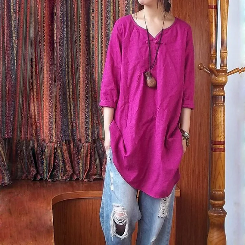 Розовые хлопковые бельевые женские блузки 2020 летние топы Blusas длинная рубашка