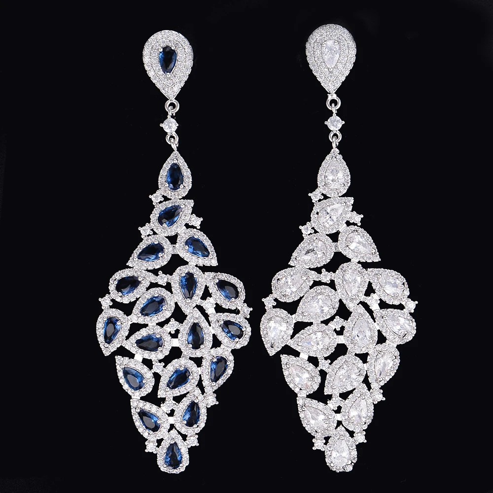 Missvikki 925 Серебряная подвеска с серьгами для женщин букле d'oreille Femme Полный австрийский кристалл вечерние ювелирные изделия