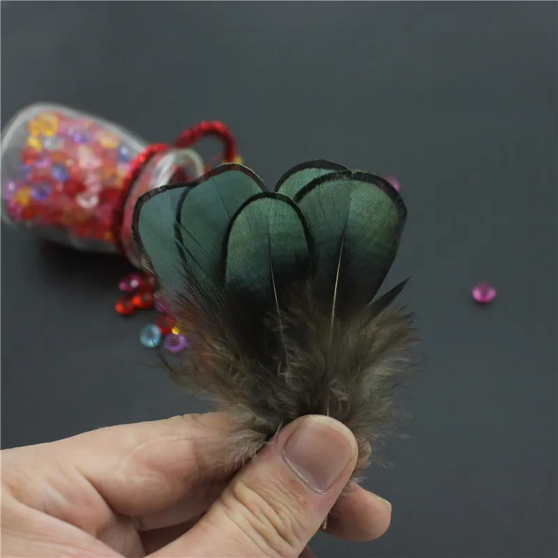 

50 pcs / lot Wedding Decoration Materials Hat Natural Pheasant Feather Costumes 2-2.5 Inch