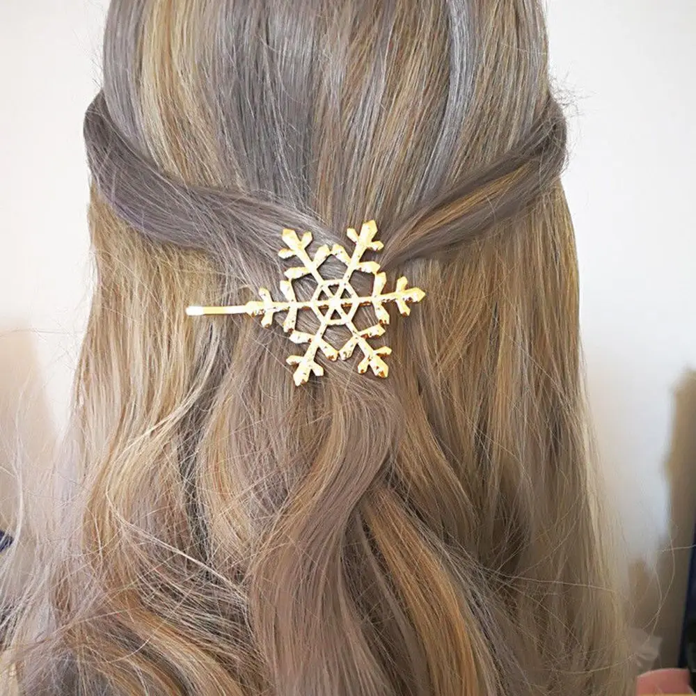 

1PC Trendy Hollow Snowflake Hairpins Women Metal Hair Clip Lady Hairpin Girls Jewelry Barrette Hairclip Hair Accessories New