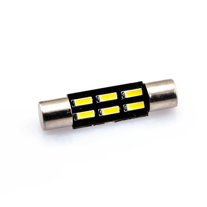 100x T6.3 4014 6LED C5W гирлянда лампы 28 мм внутренней отделки автомобиля света двери Купол