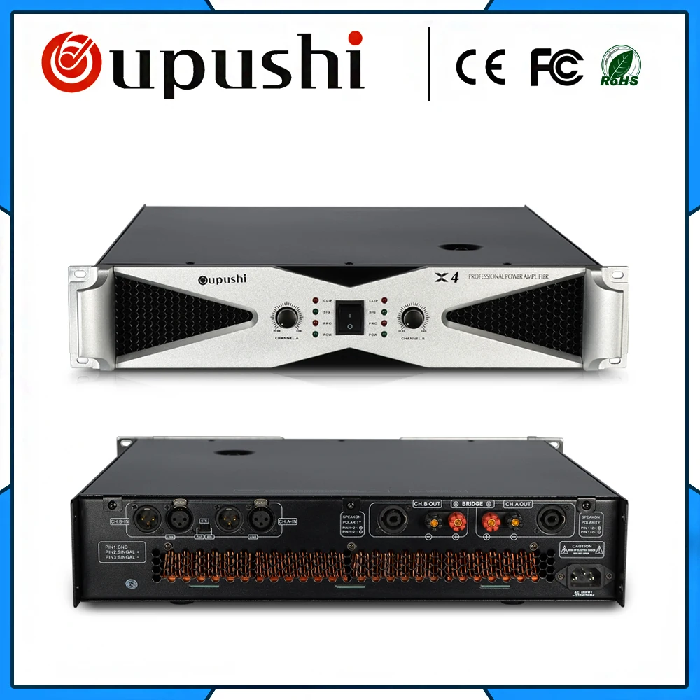Oupushi X4 высококачественный 450 Вт усилитель двухканальный профессиональный аудио