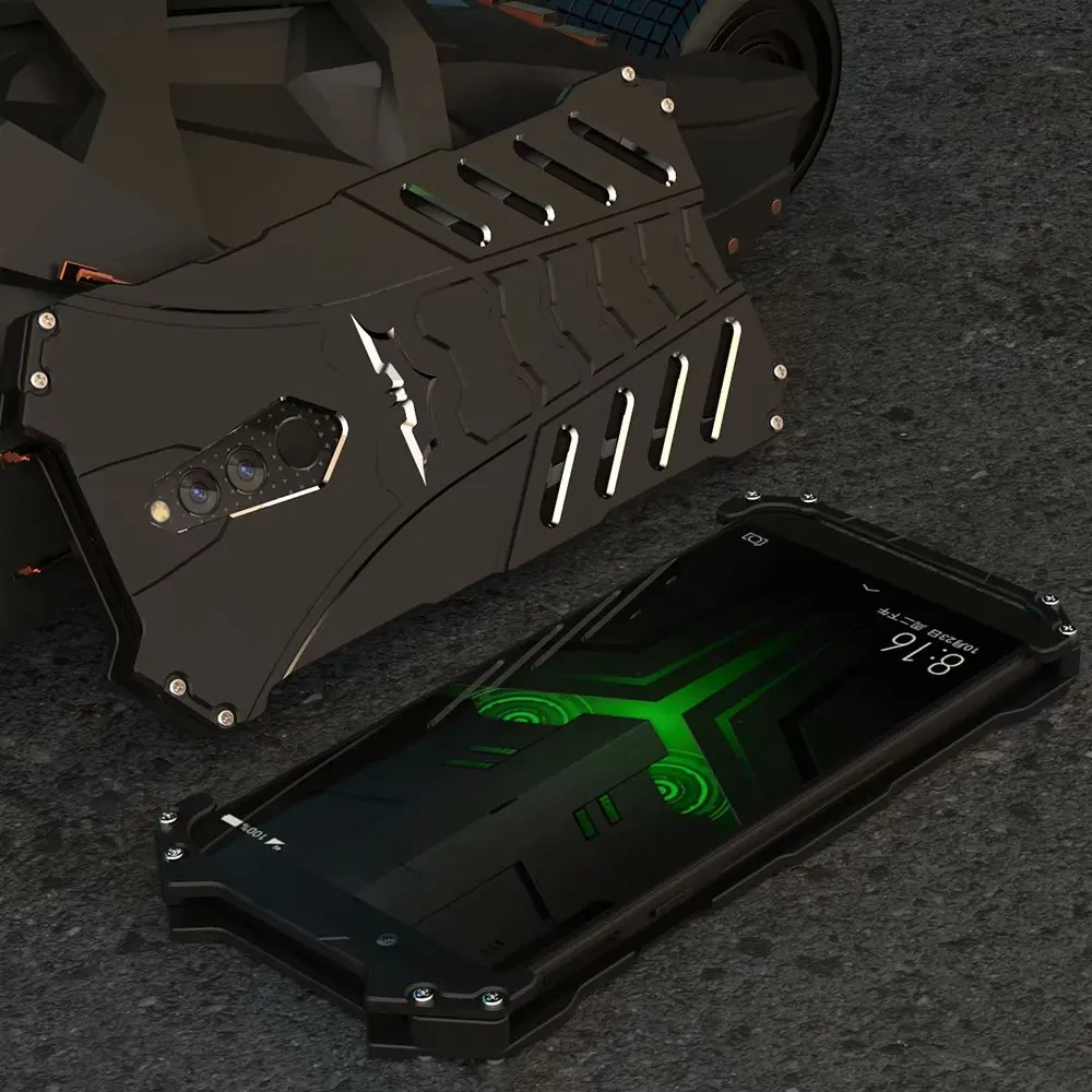 R-JUST для Xiaomi Черная Акула Helo задняя крышка чехол Armor пыль из металла Алюминий ЧПУ