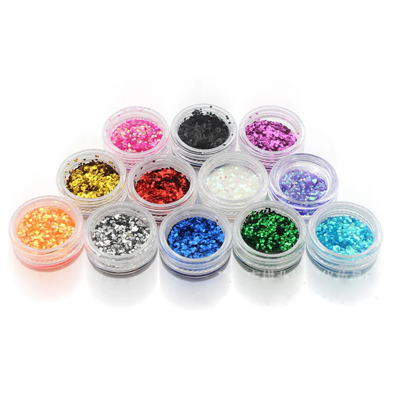 12 шт./лот блестящая пудра для тела мерцающие татуировки цвета акриловый