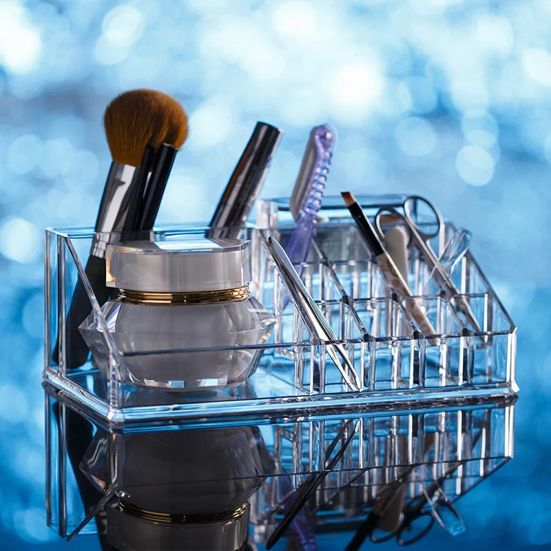 Органайзер для косметики LIYIMENG акриловый с кристаллами шкатулка ювелирных