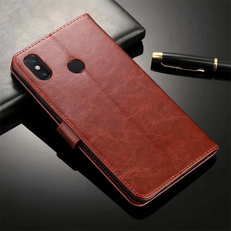 Кожаный чехол бумажник с откидной крышкой для Xiao mi Max 3 Pro Оригинальная карта