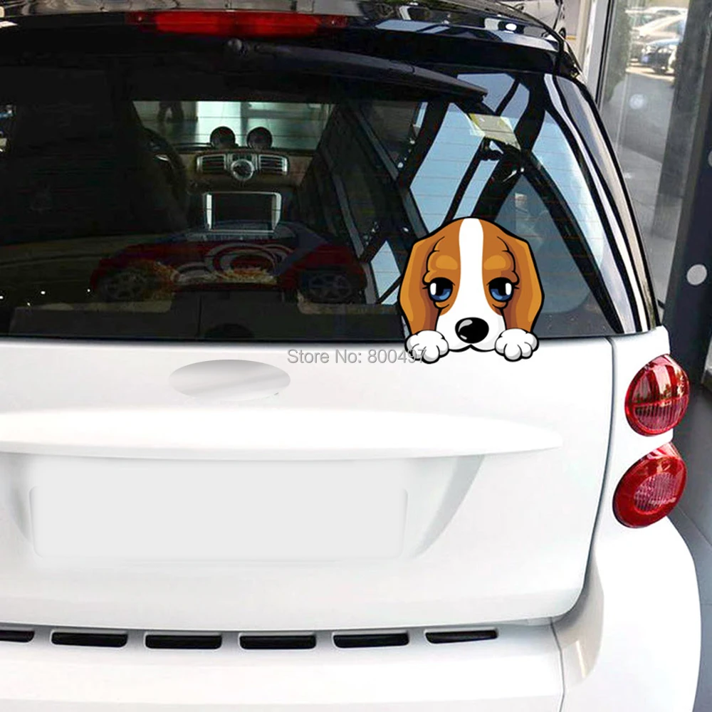 

10 x New Design Lovely Dog Doggie Peeping Creative Auto Decal Cartoon Car Sticker Car Bumper Body Decal Creative Pattern Vinyl