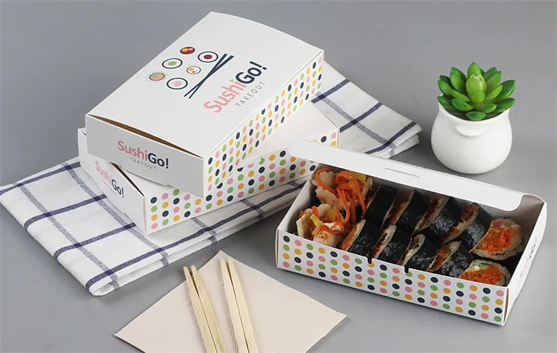 Корейская жареная курица упаковочные коробки одноразовая пища контейнеры фаст-фуд Ресторан чаша для суши упаковочные инструменты Рождественская бумажная коробка