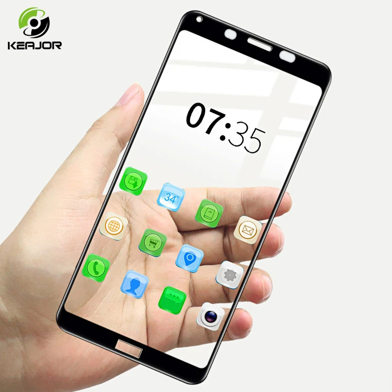 Keajor Tempered Glass For Xiaomi Redmi 7A Full Cover Film Scratchproof Screen Protector Protective | Мобильные телефоны и