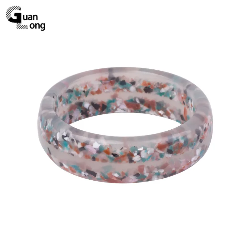 

GuanLong Vintage Fashion Resin Cuff Bracelets Bangles for Women Colourful Acrylic Wide Bracelet For Girl Charm Elegant Jewelry