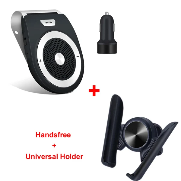 ANLUD Bluetooth автомобильный комплект солнцезащитный козырек клип Громкая связь беспроводной Bluetooth стерео Громкая связь MP3 музыкальный плеер с универсальным держателем - Название цвета: With Holder