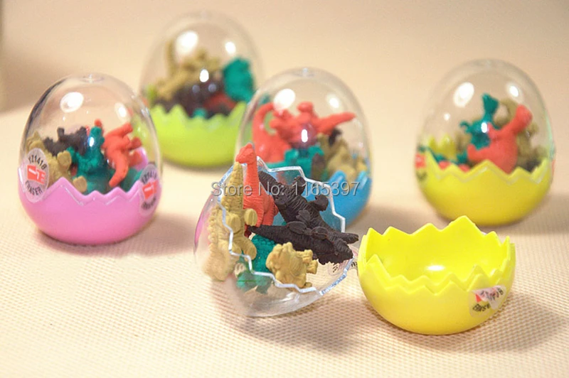 Бесплатная доставка 12 шт. недорогие детские ластики в виде динозавров форме яйца