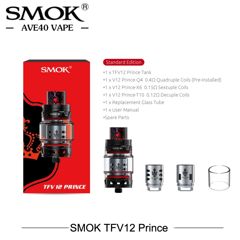 Новый цвет SMOK TFV12 Prince Tank 8 мл емкость темно синий матовый черный Fit Mag Kit G PRIV 2
