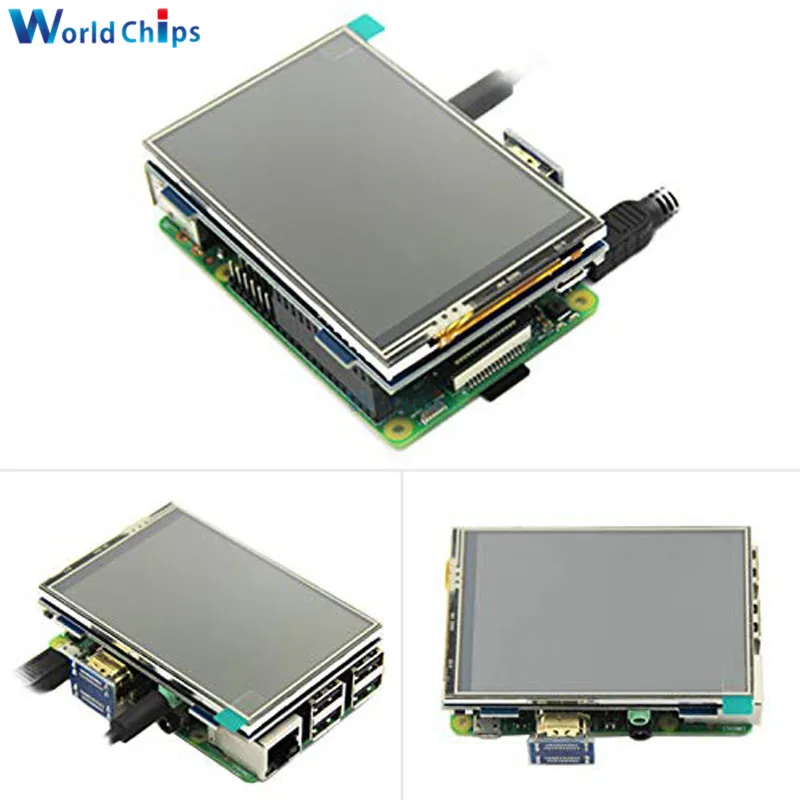 3,5 дюймов lcd HDMI USB сенсорный экран Real HD 1920x1080 ЖК-дисплей модуль с физическим разрешением 480x320 для Raspberri 3 Модель B