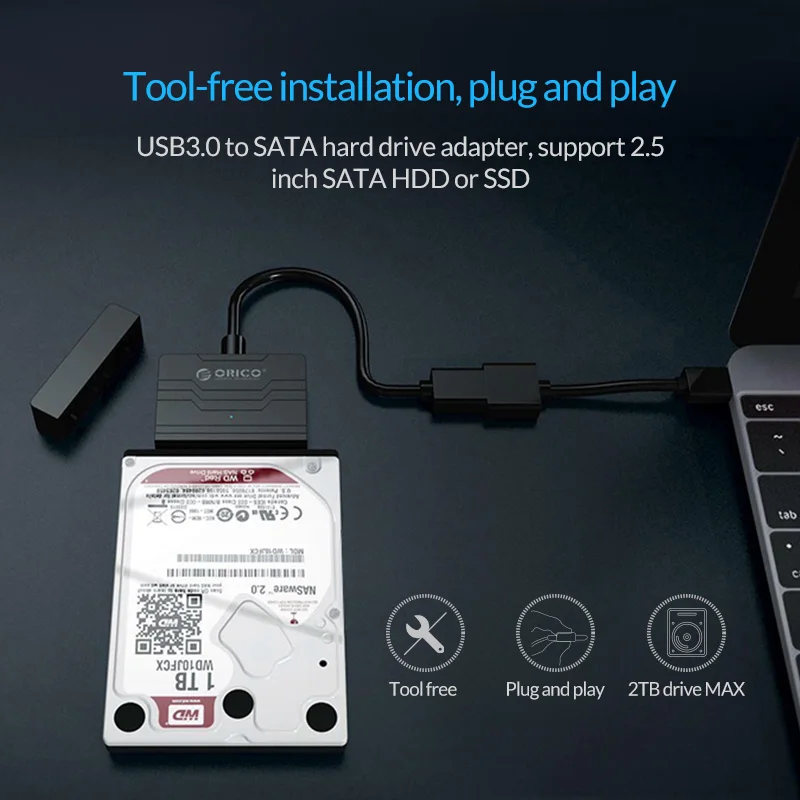 ORICO 27uts SATA адаптер USB3.0 для Жесткий диск SSD Кабель-адаптер конвертер супер Скорость