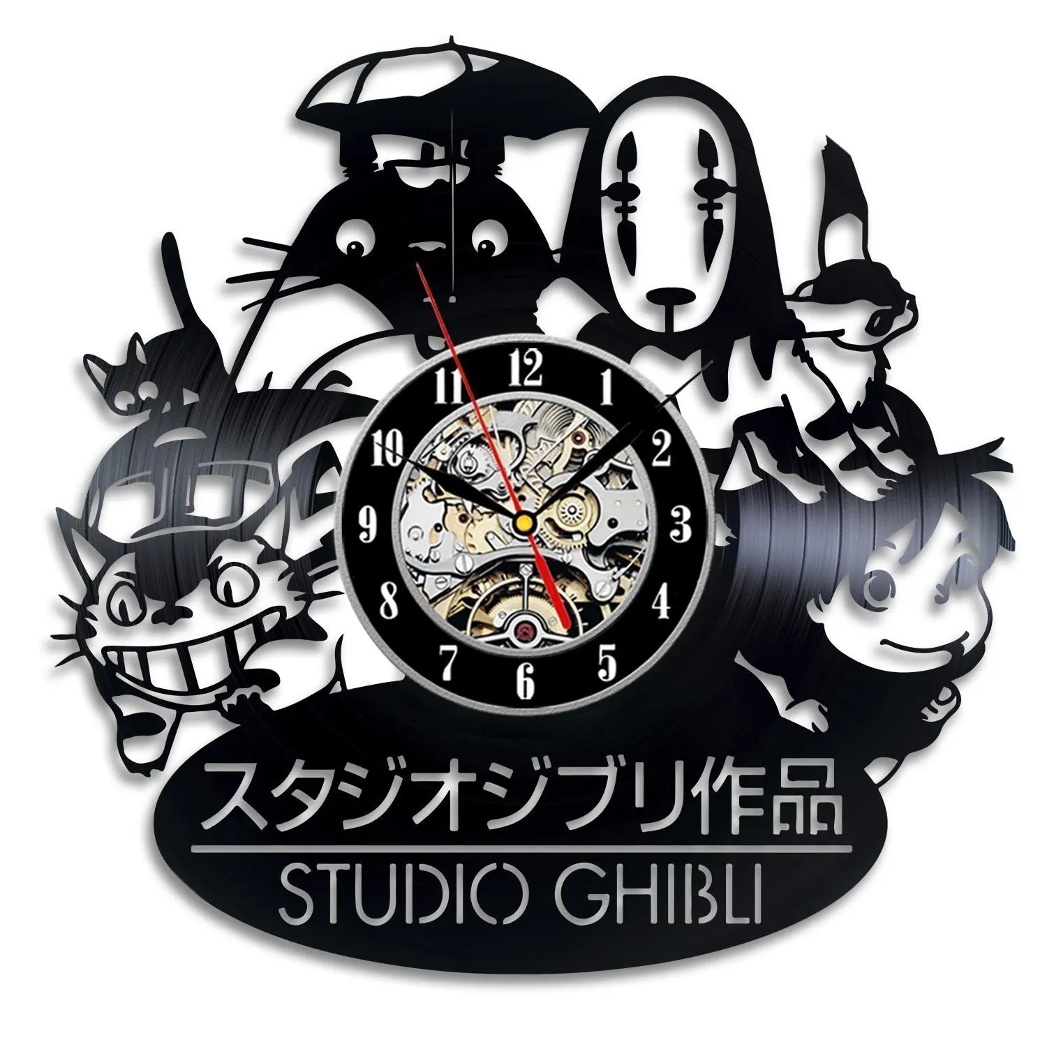 Studio Ghibli Аниме подарок Виниловая пластинка настенные часы домашнего декора Книги