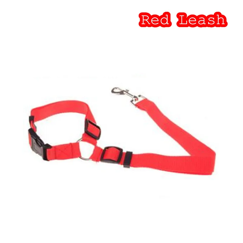 Red Leash Ремень безопасности для щенка, собаки, ремень безопасности для домашних собак, ошейник для собаки, поводок, 5 цветов - Цвет: Red Leash