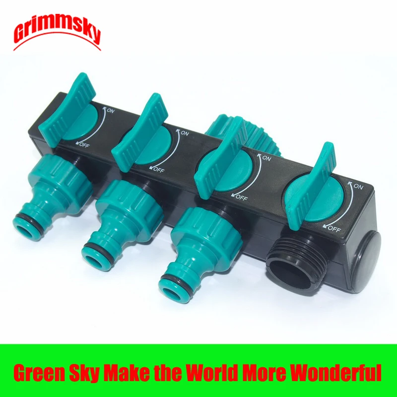

Садовая ирригационная Женская резьба 1/2 "3/4" 1''faucet 4 way tap splitter