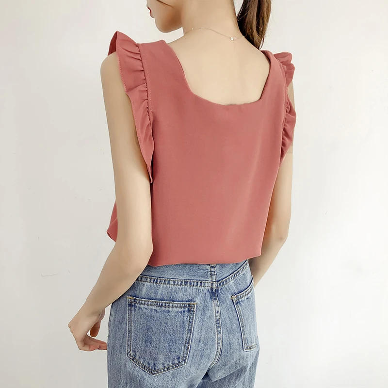 Beiyingni Summer Sleeveless Women Blouse Sexy Korean Chic New Arrival Work Wear Casual Hipster Tank Tops Ladies 5Colors OL Camis