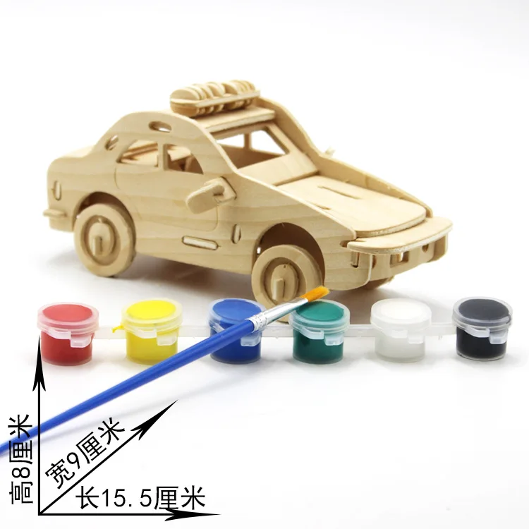 Креативные DIY 3D деревянные игры-головоломки сборные игрушки Gif транспортное средство деревянные игрушки-паззлы для детей подростков и взрослых обучающее образование