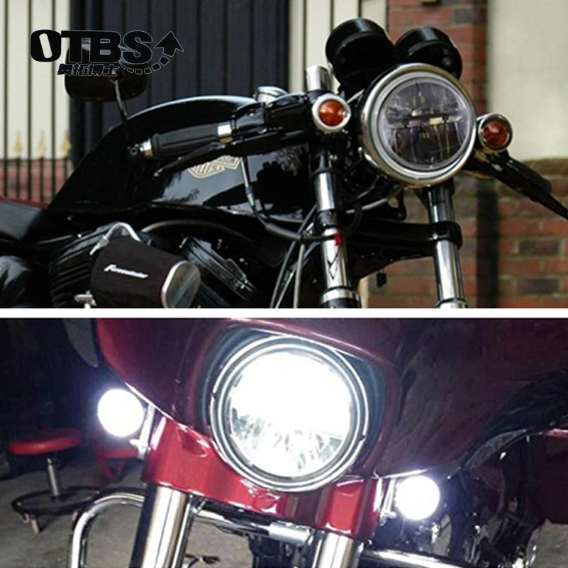 OTBS 7 дюймов мотоциклетная фара H4 Hi Lo луч 36 Вт 6000 К для Harley Electra Glide Street Road King & Trike| |