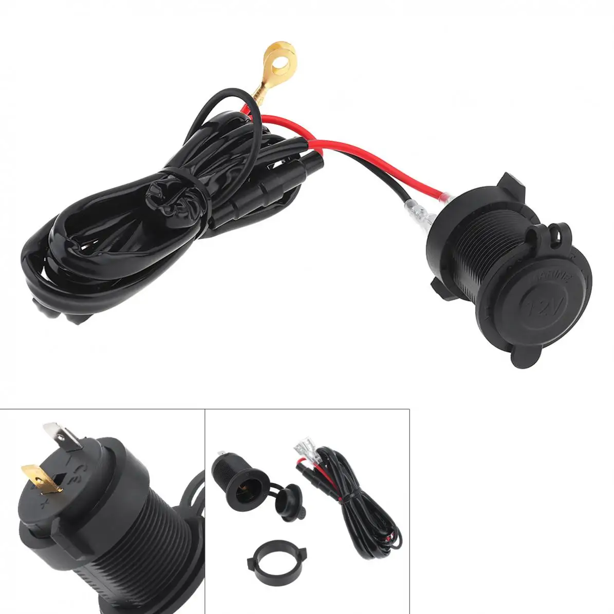 12V водонепроницаемый автомобильный/мотоциклетный прикуриватель зарядное устройство GPS разъем для зарядки с линией Lnsurance