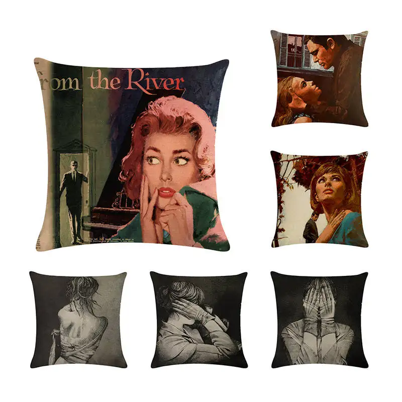 

Декоративные наволочки на сиденья, квадратные, 18 дюймов, из хлопка и льна, с принтом звезд, алфавит Almofada ZY475