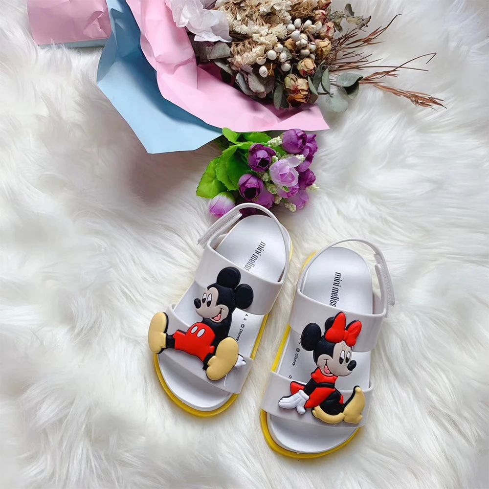 Melissa/Новинка 2019 года прозрачная обувь для девочек сандалии с Микки Маусом детская