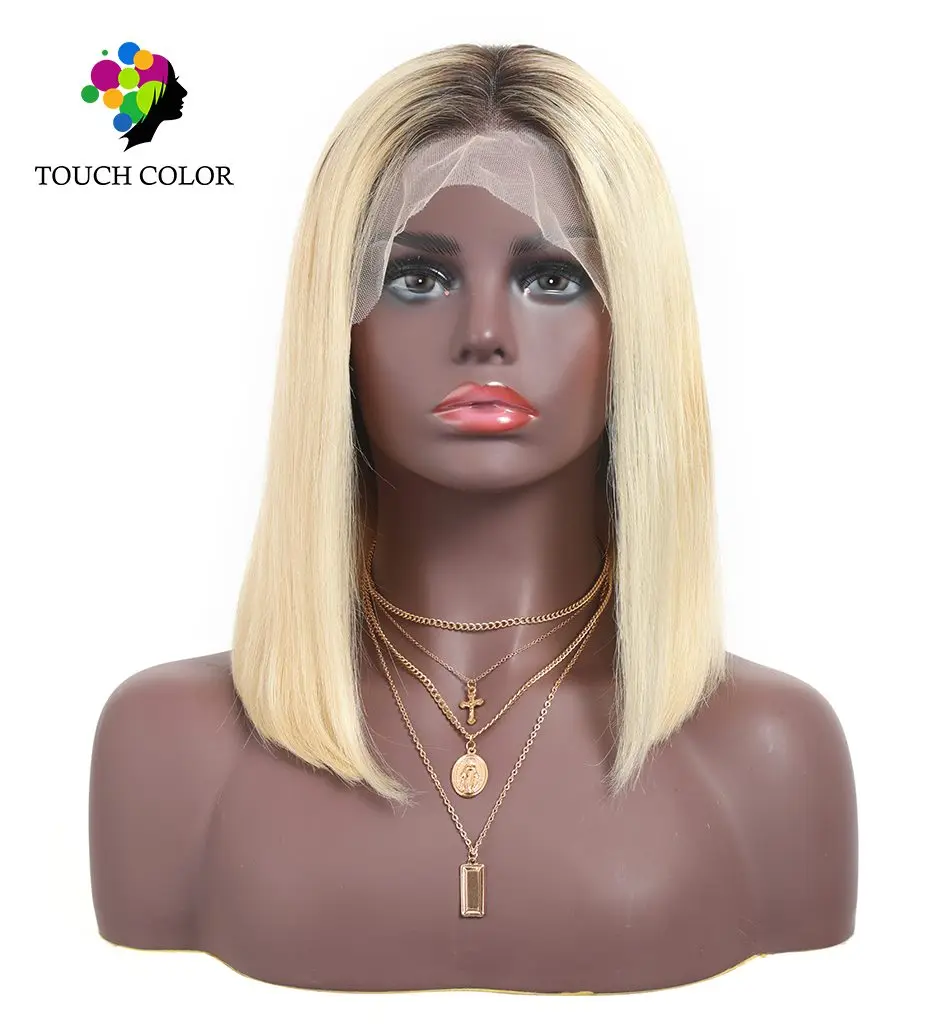 Hairvev 1B 613 13*4 парики из натуральных волос на кружеве Remy 150% плотность бразильский 613 блонд короткий парик из натуральных волос для черных женщин