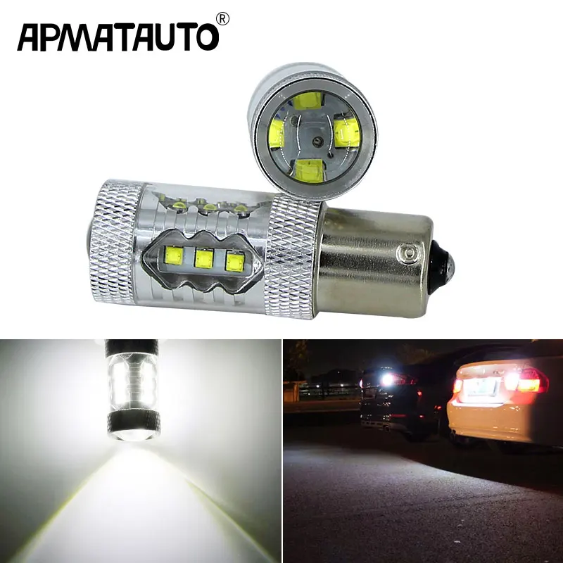 2x1156 P21W Высокая мощность Canbus 80 Вт светодиодные задние фары для BMW 3/5 серии E30 E36 E46 E34