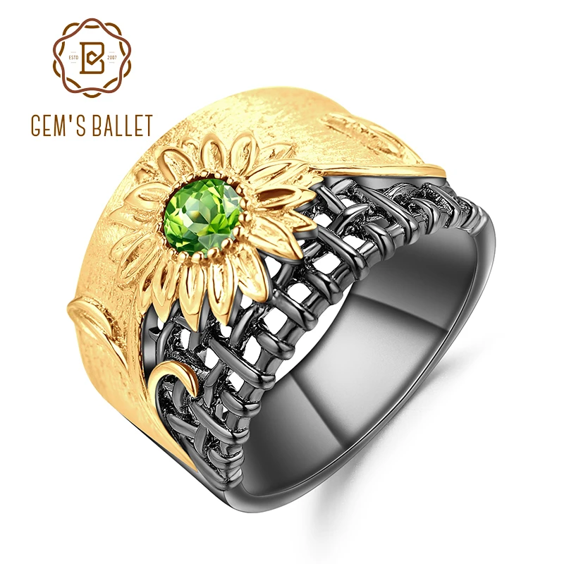 GEM'S балет натуральный аметист драгоценные камни Кольцо стерлингового серебра