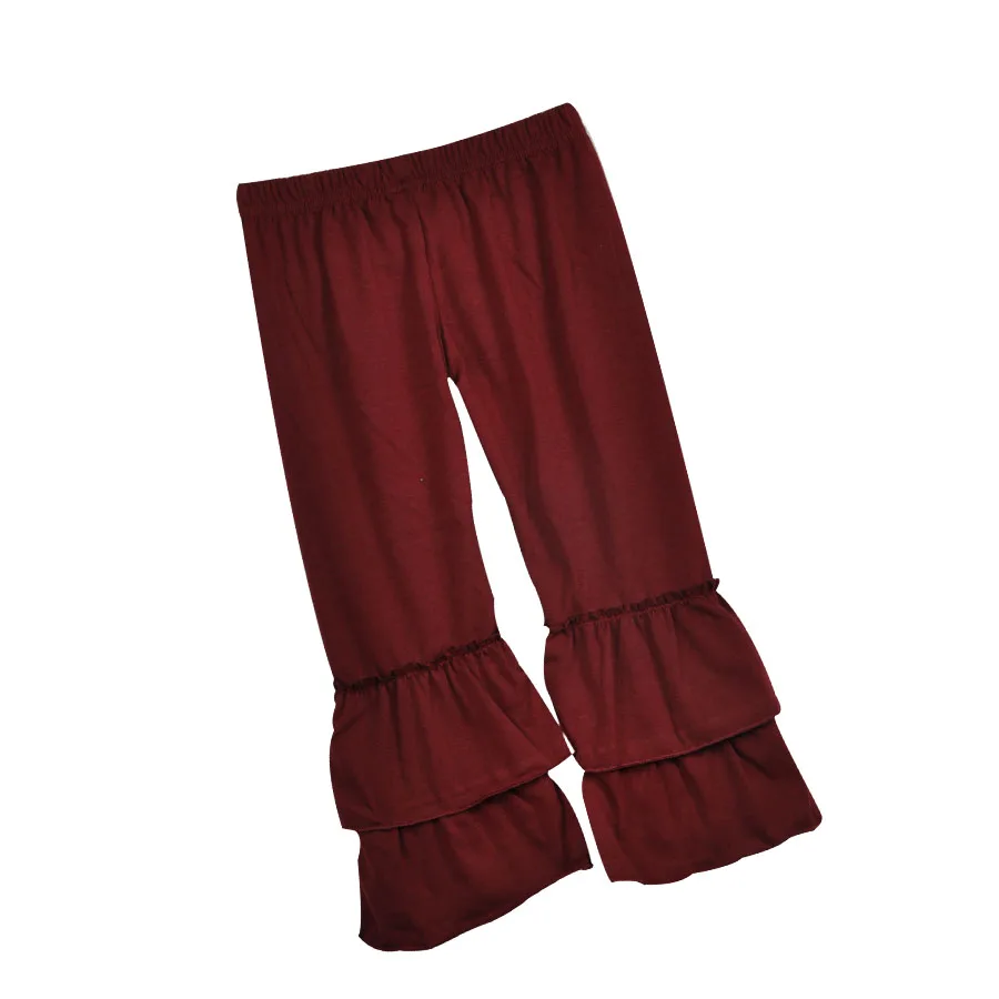 Новый 2017 для детей на осень зиму сплошной винно красные леггинсы модные детские